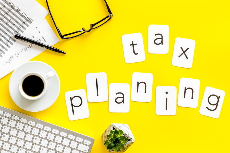 tax planning lettered cards